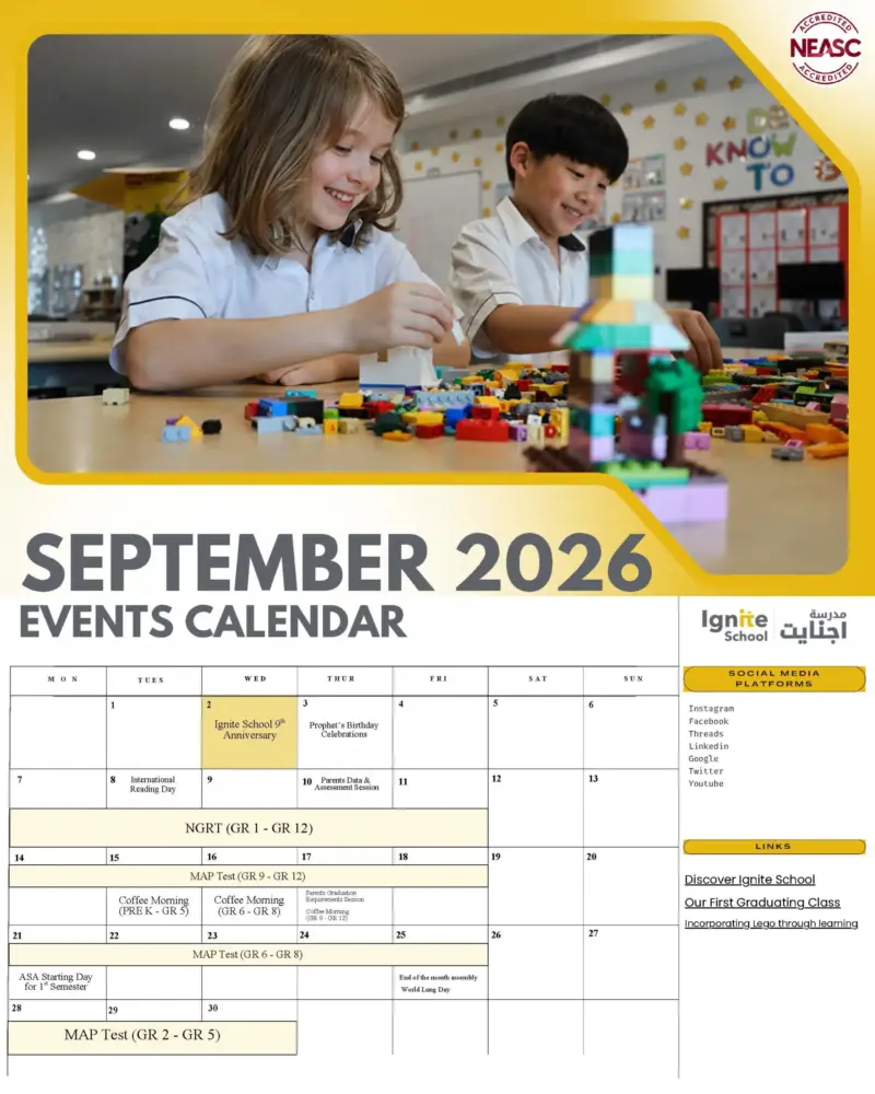 Event Calendar September 2026 PS